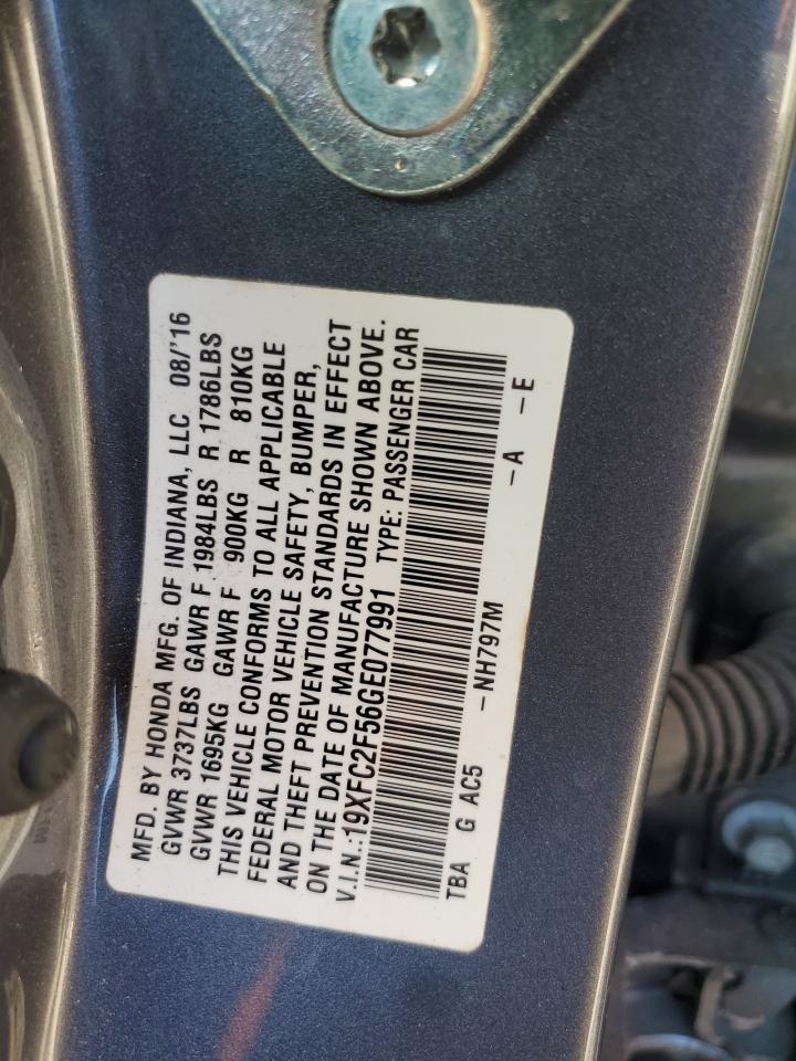 19XFC2F56GE077991 2016 HONDA CIVIC - Image 13