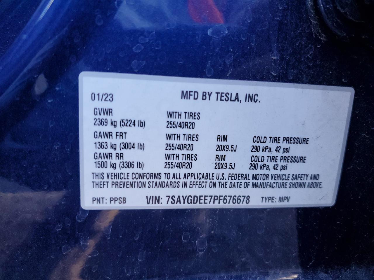 7SAYGDEE7PF676678 2023 TESLA MODEL Y - Image 14