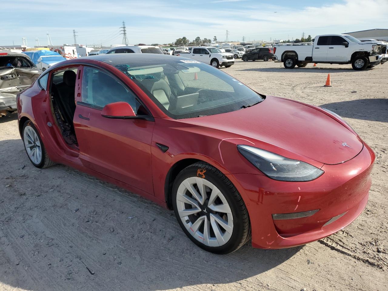 VIN 5YJ3E1EB8MF079777 2021 TESLA MODEL 3 no.4