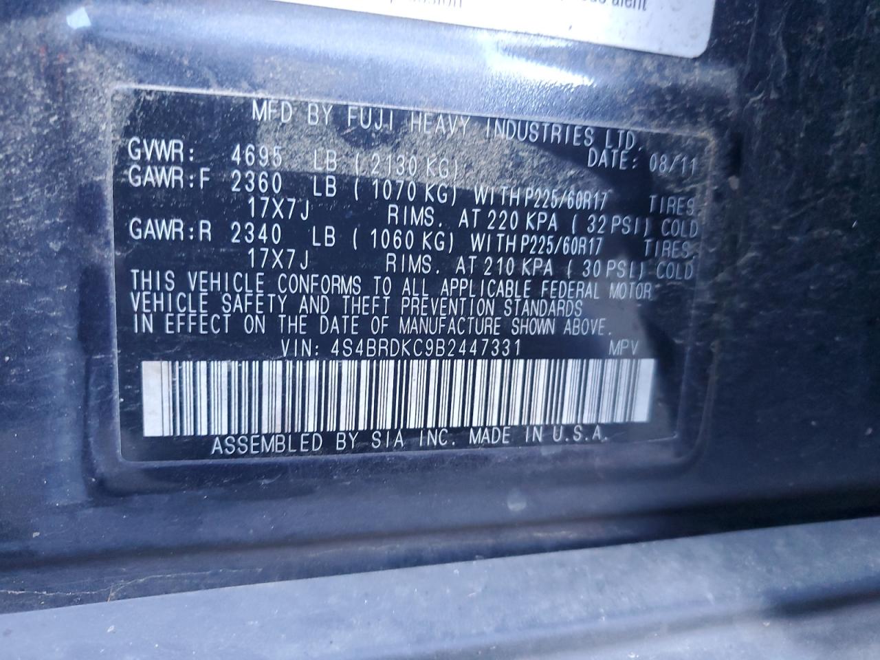 2011 Subaru Outback - Image 13