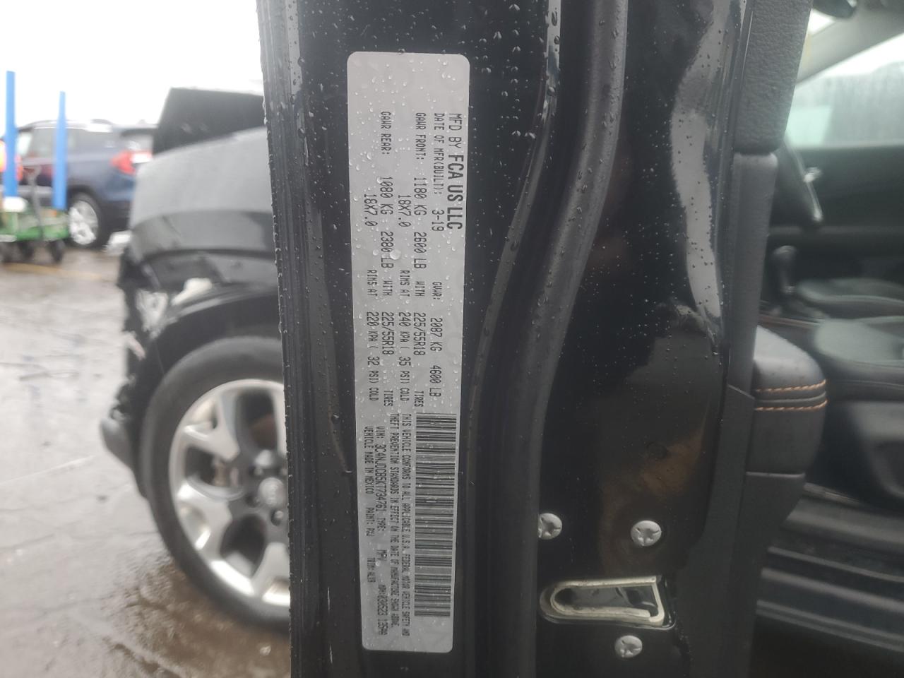 2019 Jeep Compass Limited VIN: 3C4NJDCB5KT734761 Lot: 85247904