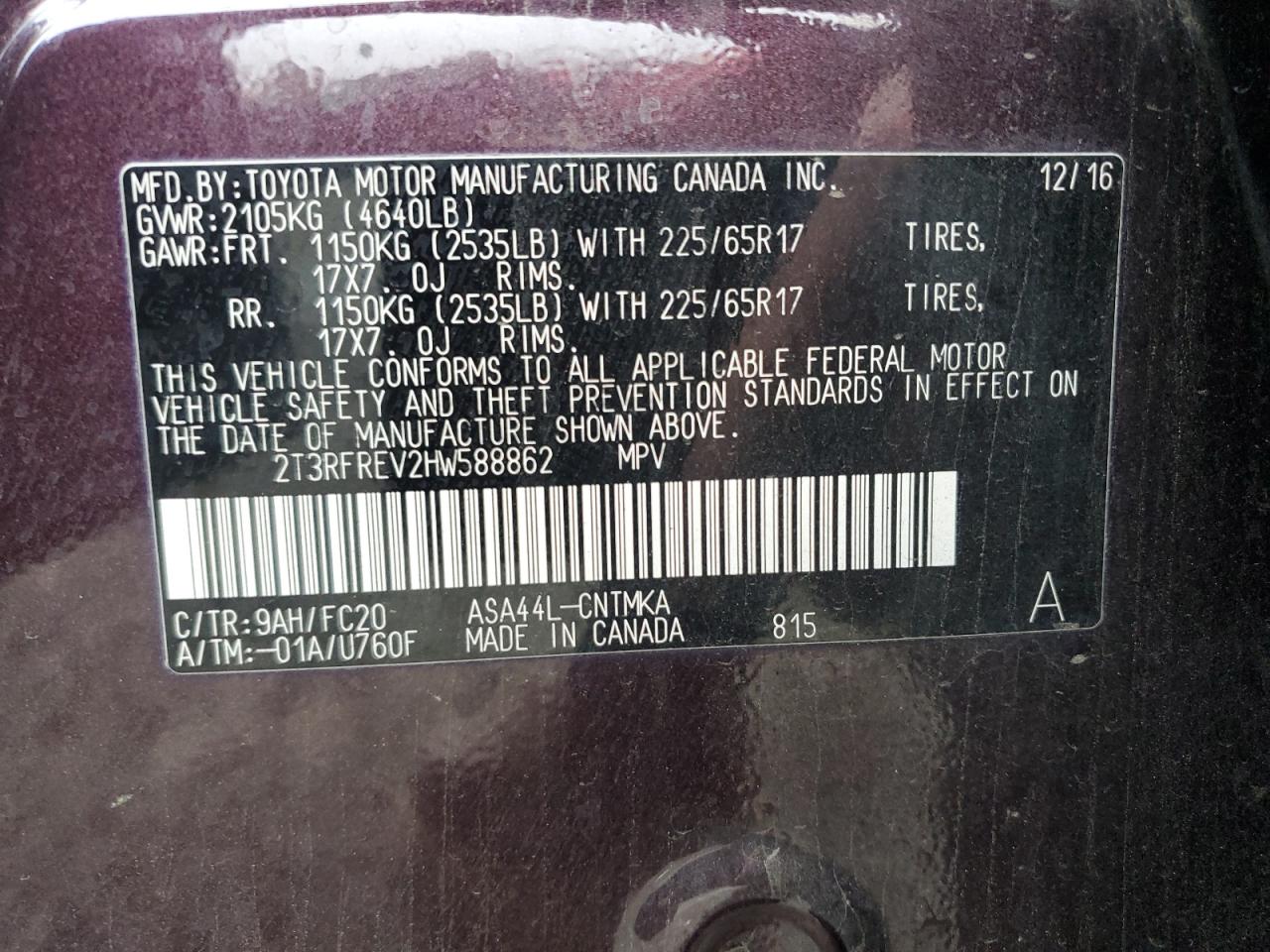 2017 Toyota RAV 4 - Image 15