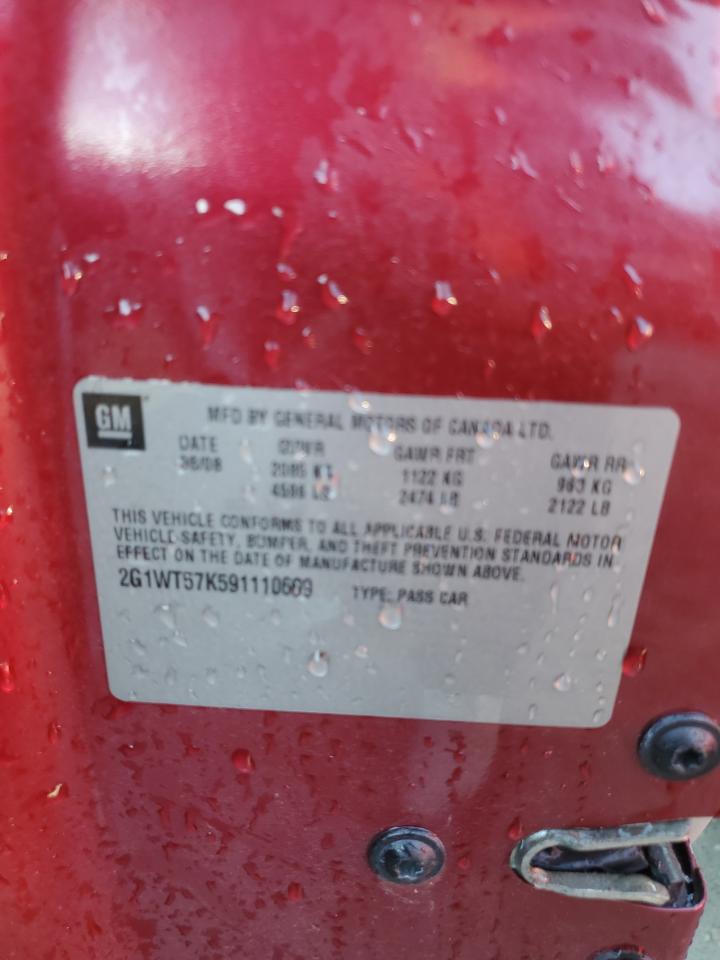 2009 Chevrolet Impala 1Lt VIN: 2G1WT57K591110669 Lot: 82861924