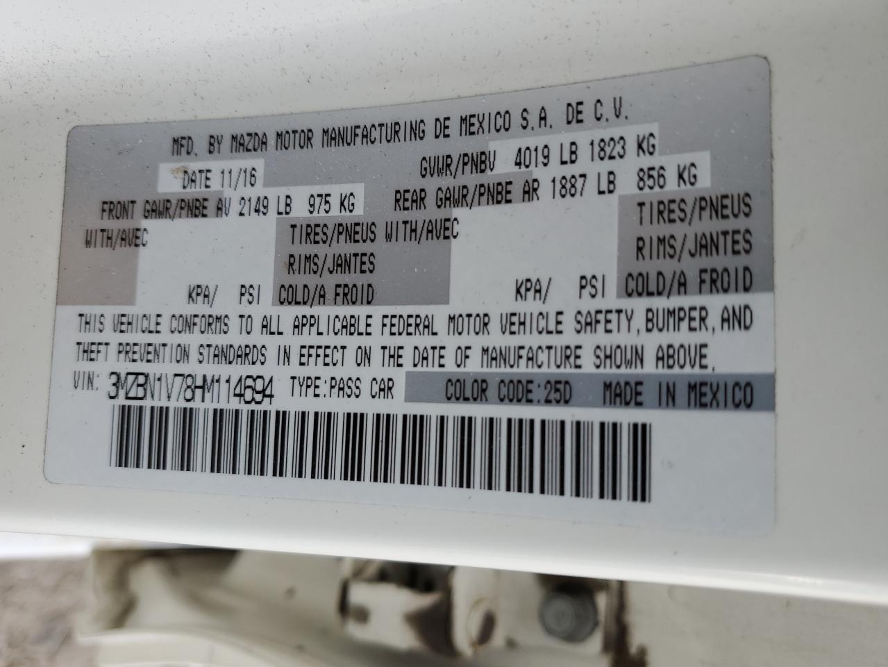 3MZBN1V78HM114694 2017 MAZDA 3 - Image 12