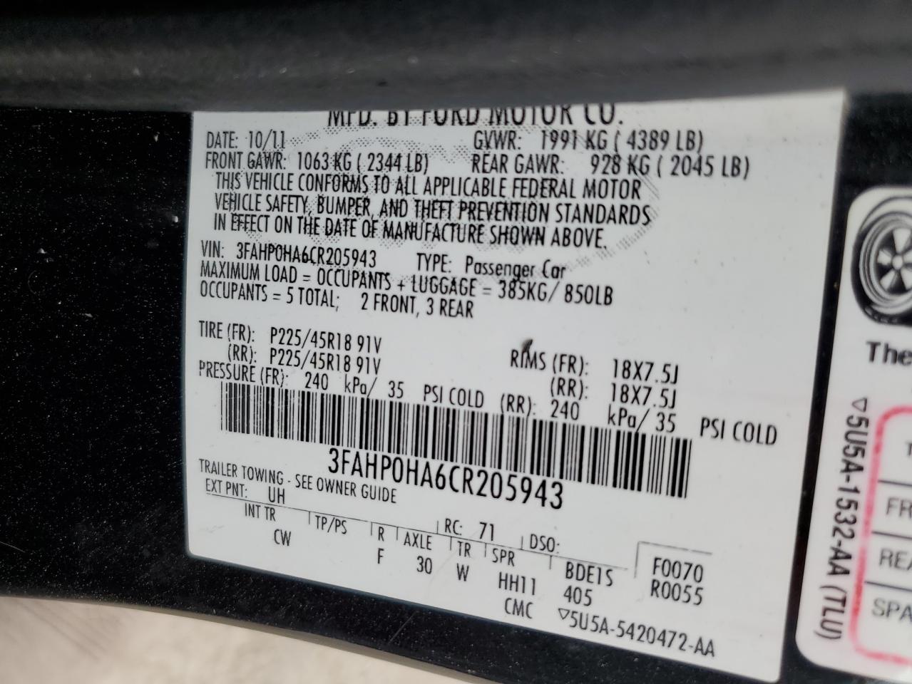 2012 Ford Fusion - Image 12