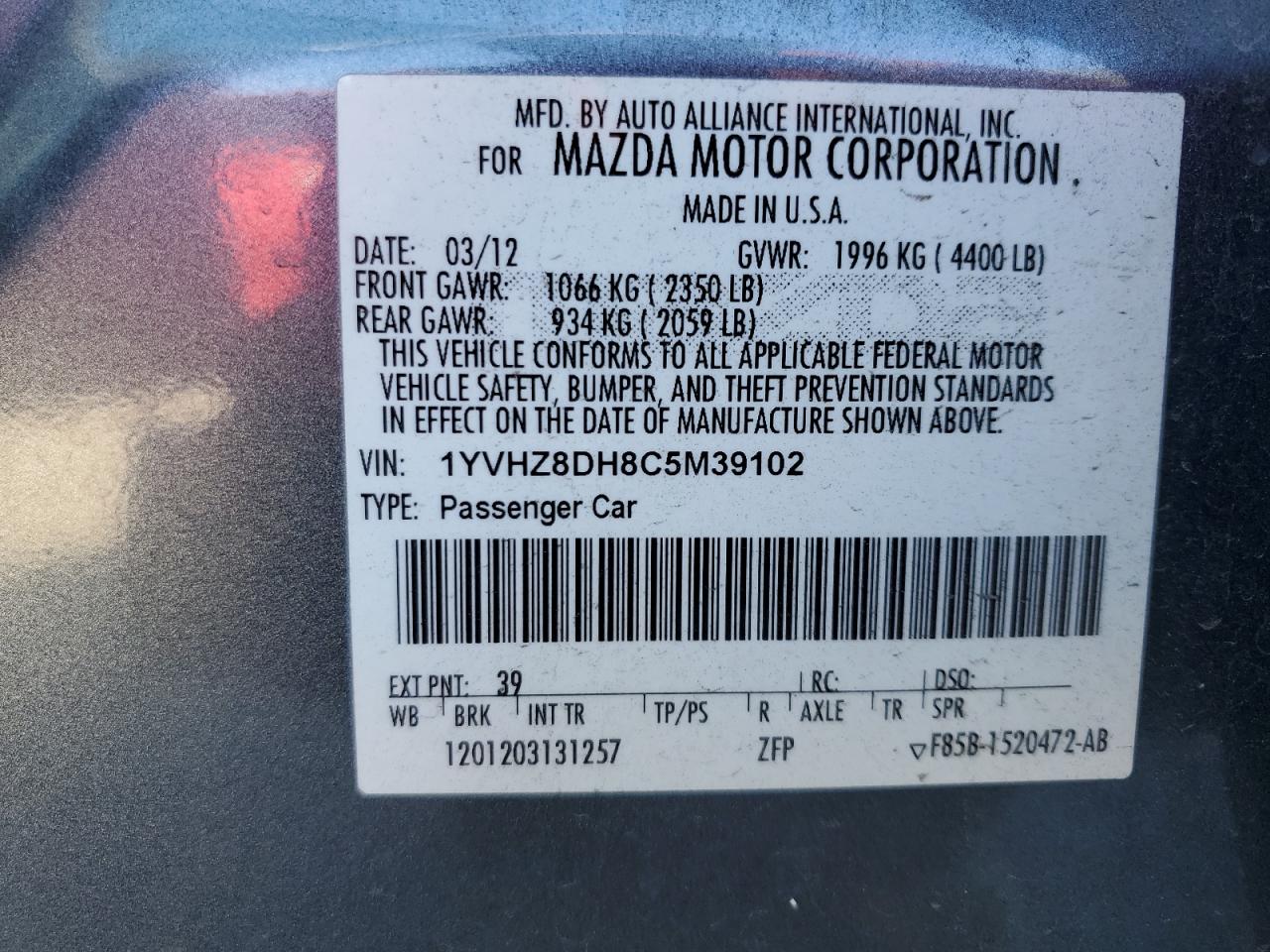 2012 Mazda 6 - Image 13