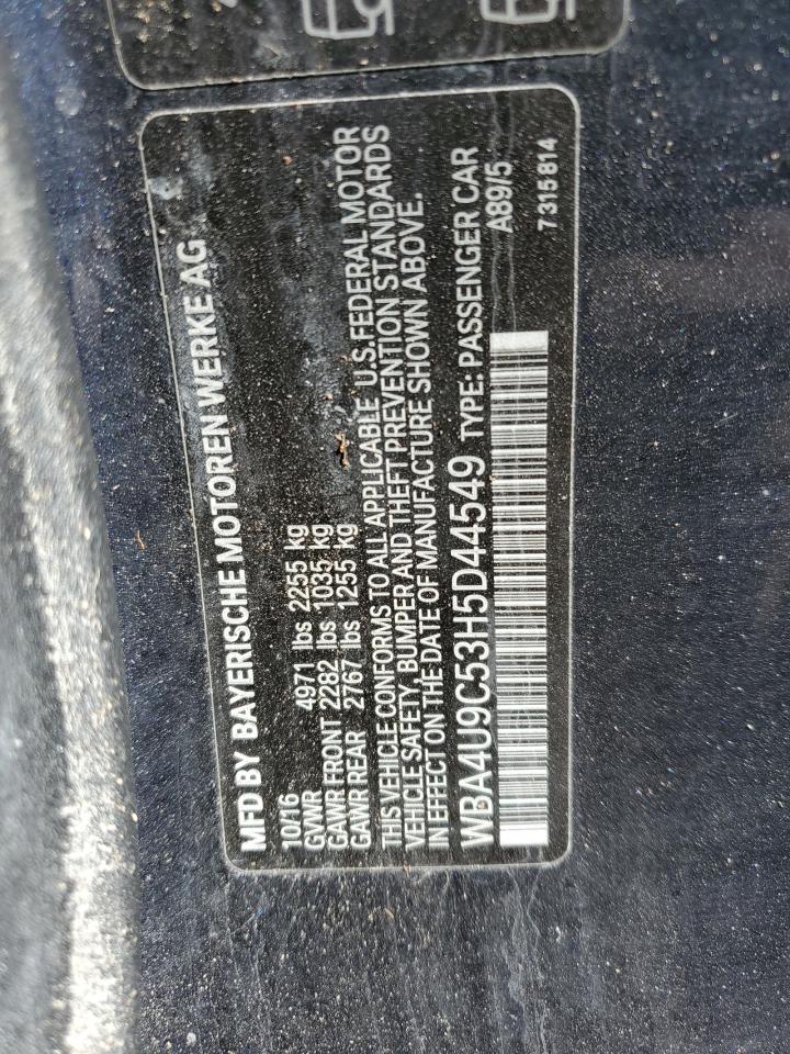 2017 BMW 430Xi VIN: WBA4U9C53H5D44549 Lot: 84069064