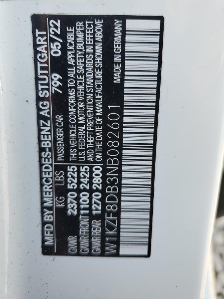 W1KZF8DB3NB082601 2022 MERCEDES-BENZ E CLASS - Image 12