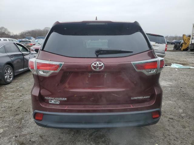  TOYOTA HIGHLANDER 2015 Бургунди