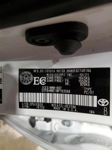 2022 TOYOTA COROLLA SE