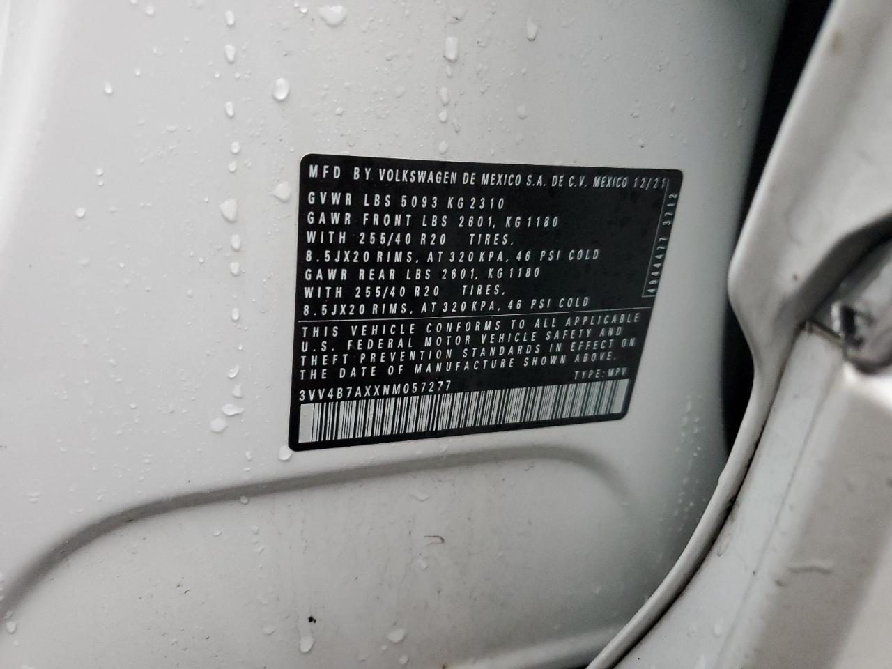 3VV4B7AXXNM057277 2022 VOLKSWAGEN TIGUAN - Image 13