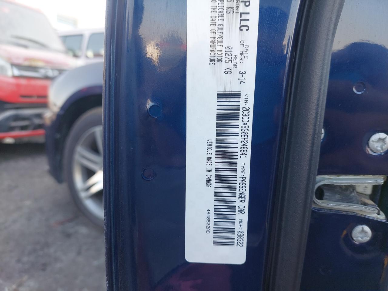 2C3CDXBG0EH246641 - 2014 Dodge Charger Sxt - #84351014