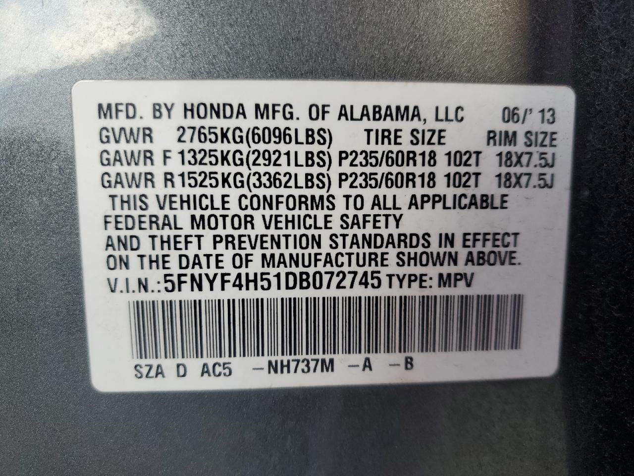 2013 Honda Pilot - Image 13