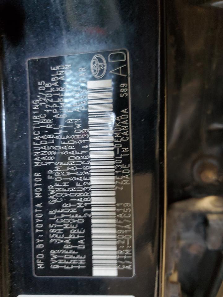 2006 Toyota Corolla Ce VIN: 2T1BR32EX6C614139 Lot: 83880774