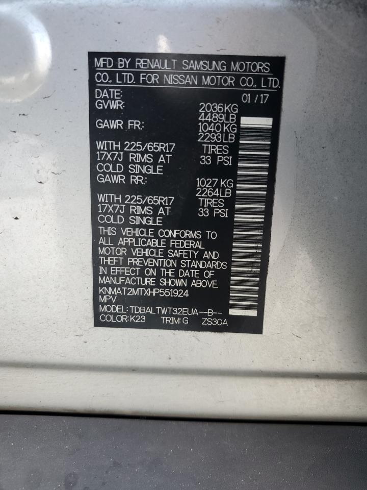 KNMAT2MTXHP551924 2017 NISSAN ROGUE - Image 13