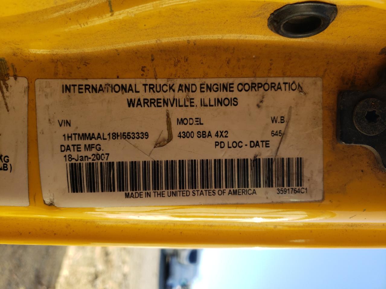 2008 International 4000 4300 VIN: 1HTMMAAL18H553339 Lot: 82419594