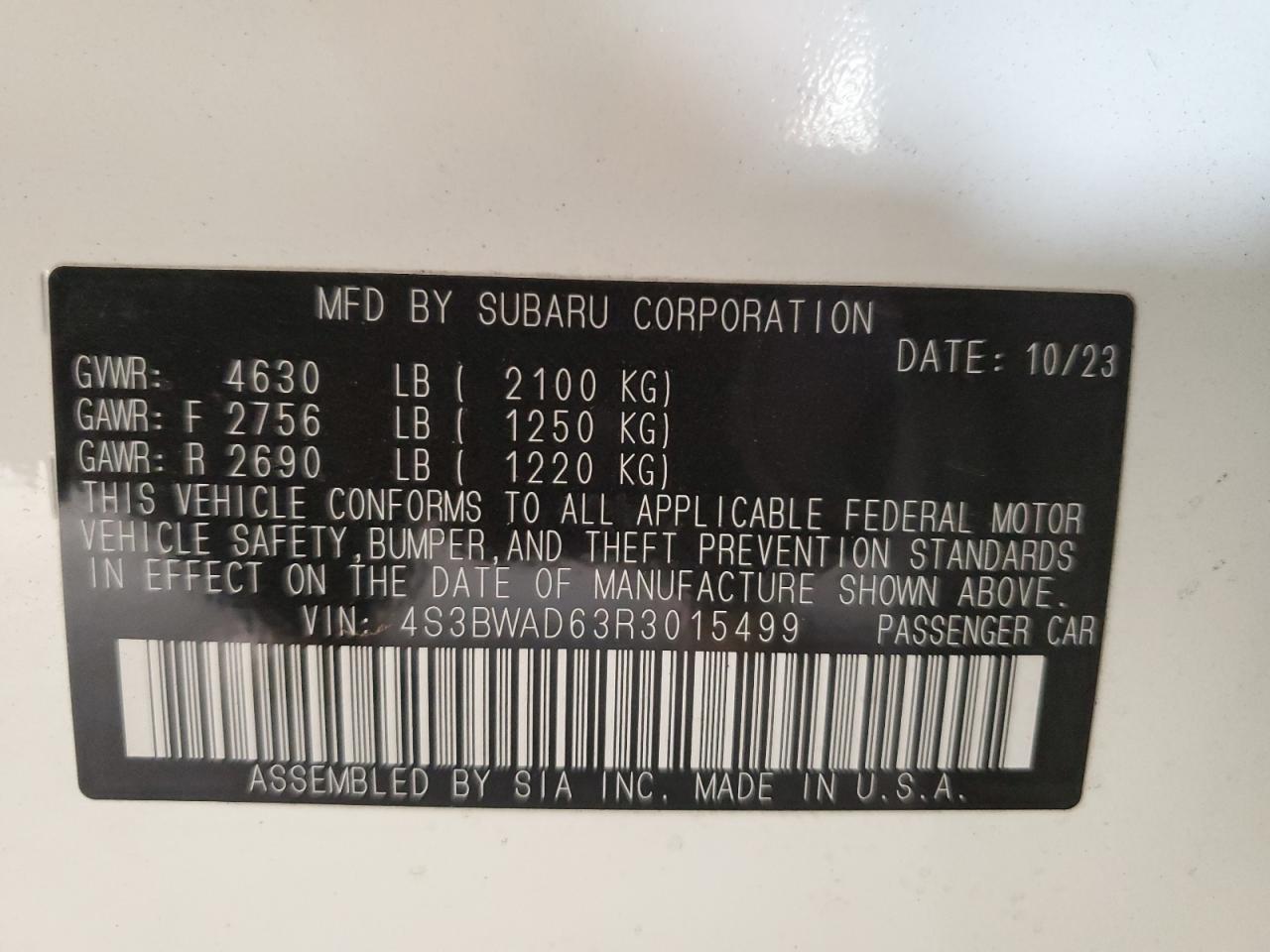 2024 Subaru Legacy - Image 12