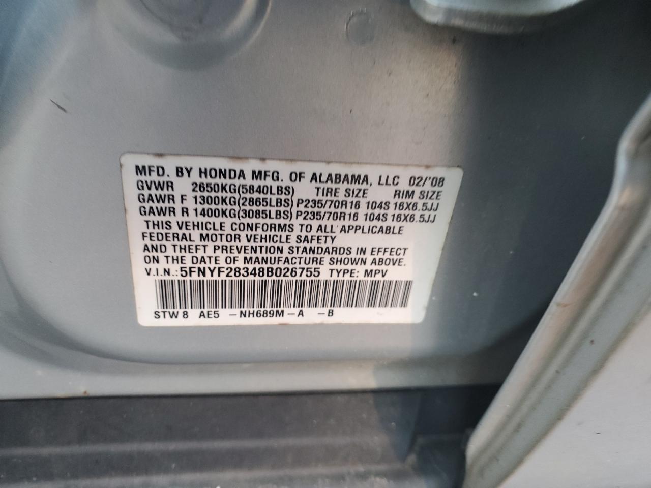 2008 Honda Pilot - Image 13