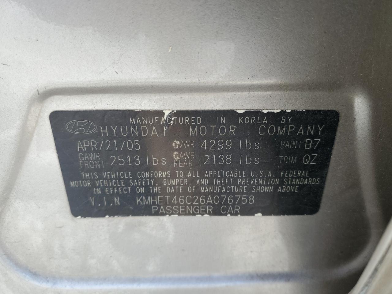 2006 Hyundai Sonata - Image 14