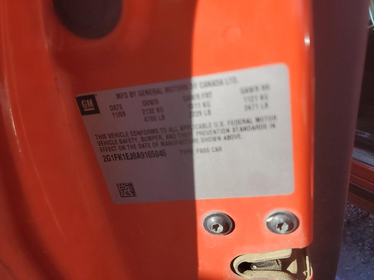 2010 Chevrolet Camaro Ss VIN: 2G1FK1EJ8A9165046 Lot: 94721165