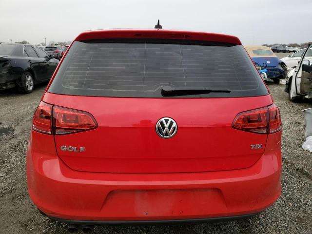  VOLKSWAGEN GOLF 2015 Czerwony