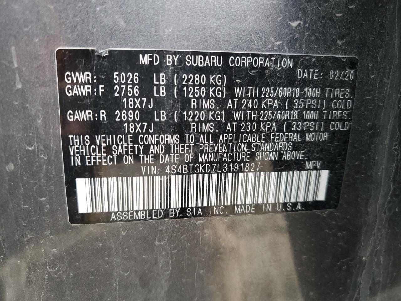2020 Subaru Outback - Image 13