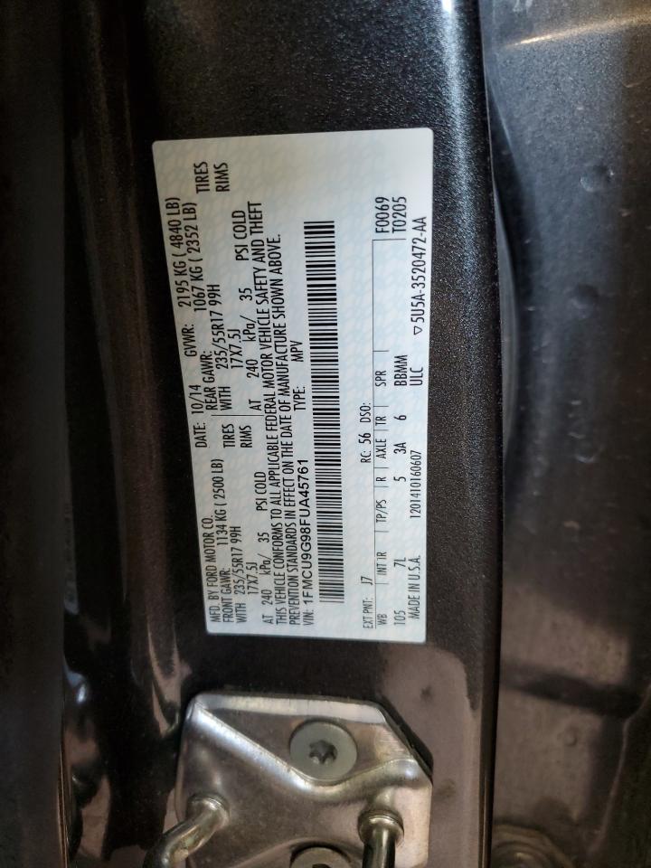 VIN 1FMCU9G98FUA45761 2015 FORD ESCAPE no.13