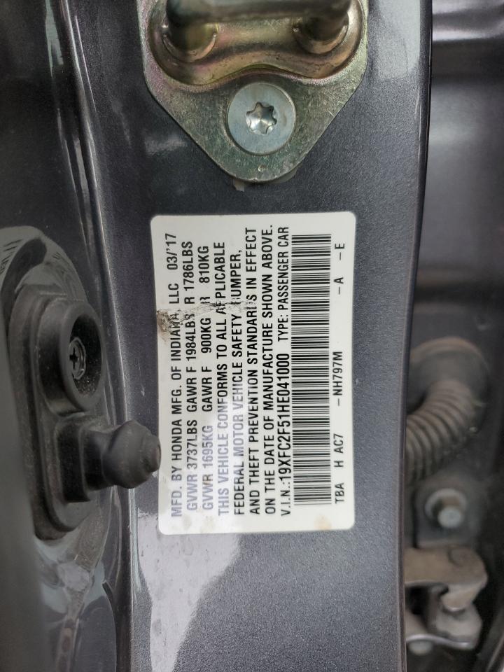 19XFC2F51HE041000 2017 HONDA CIVIC - Image 12