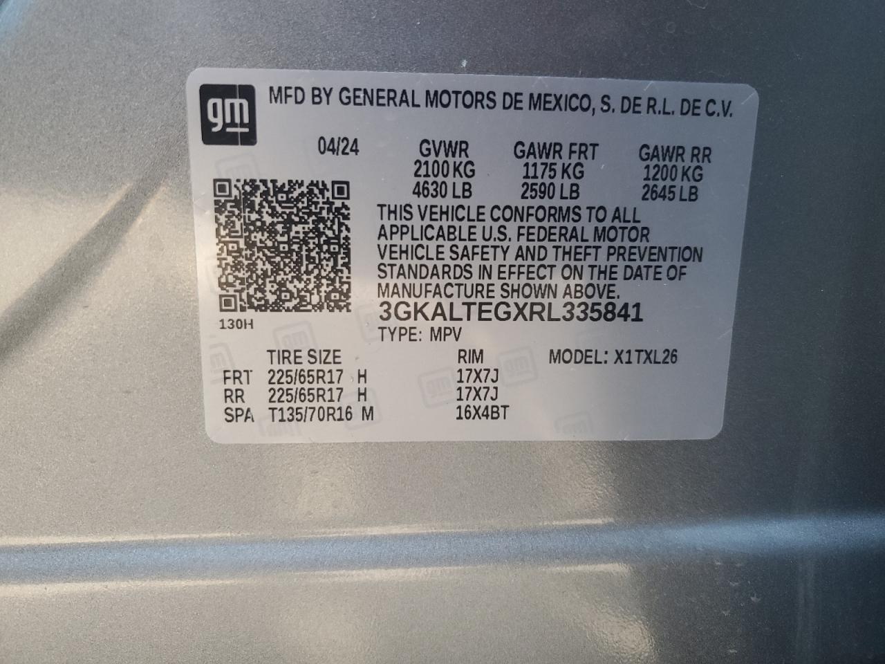 VIN 3GKALTEGXRL335841 2024 GMC TERRAIN no.13