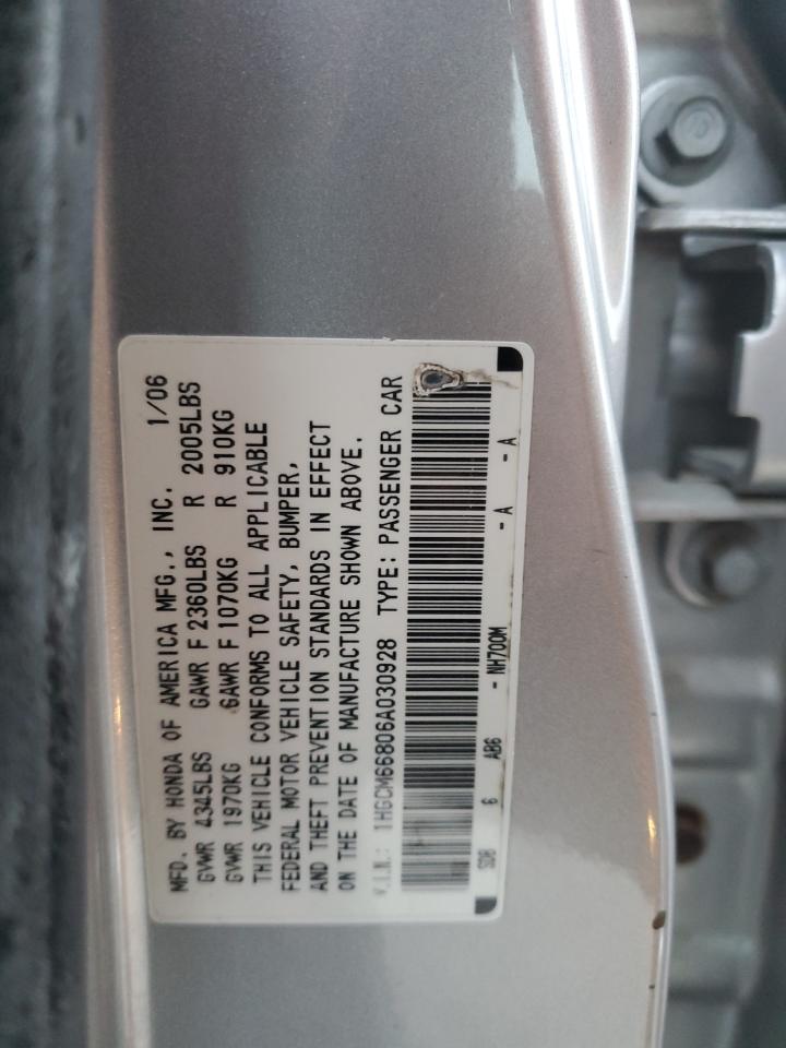 2006 Honda Accord Ex VIN: 1HGCM66806A030928 Lot: 83968234