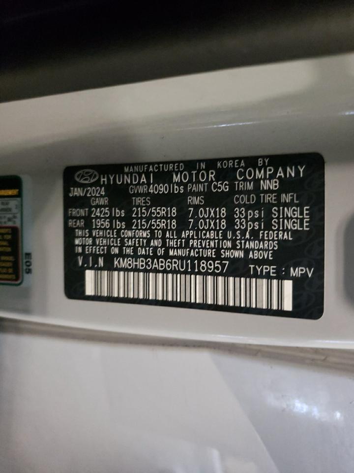 VIN KM8HB3AB6RU118957 2024 HYUNDAI KONA no.13