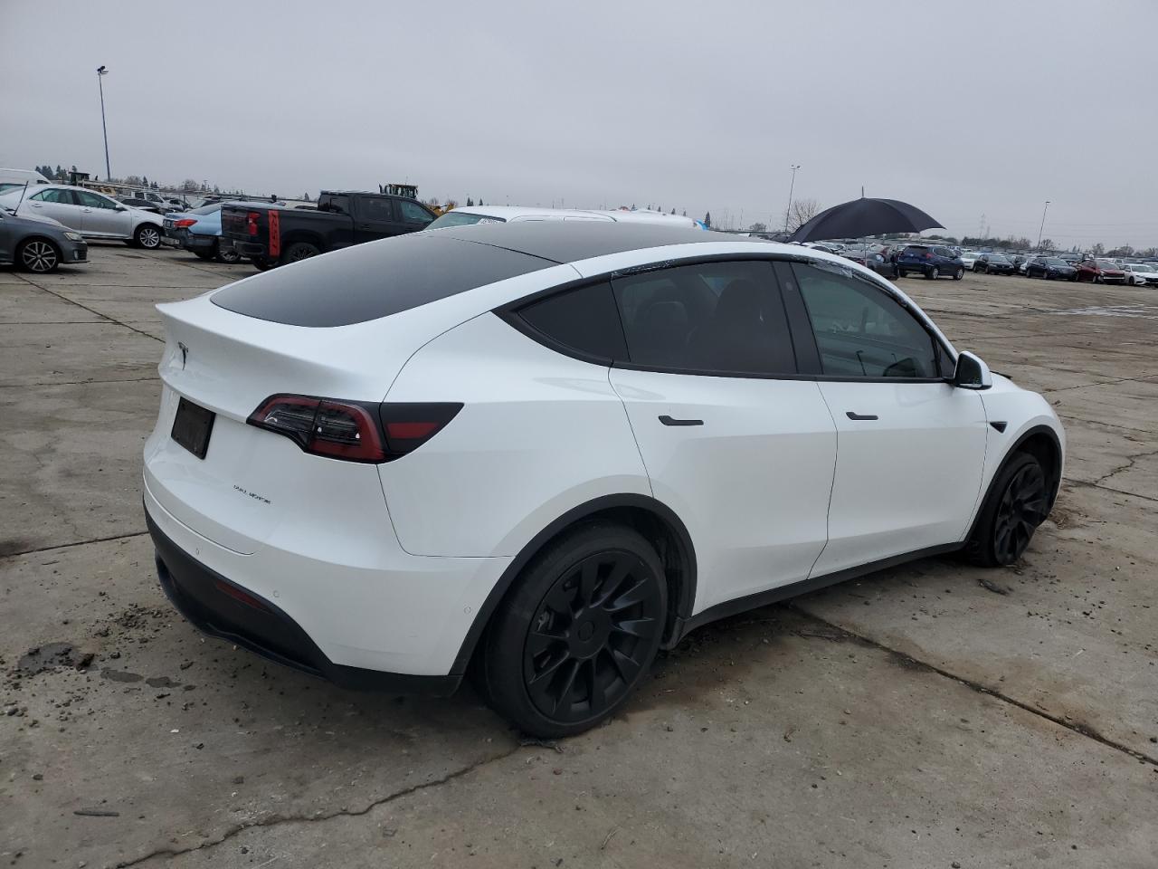 VIN 7SAYGDEE1NF320224 2022 TESLA MODEL Y no.3