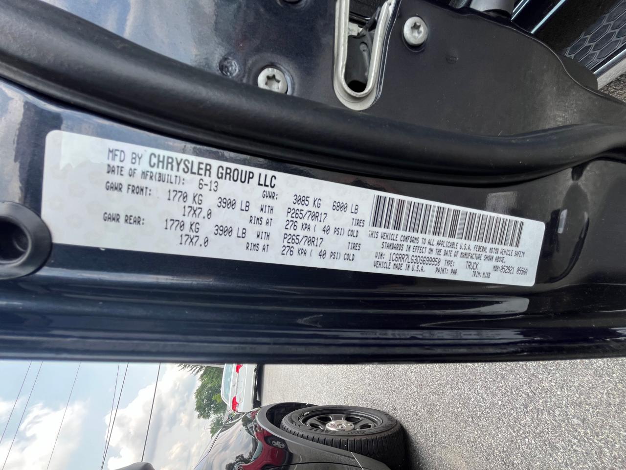 2013 Ram 1500 Slt VIN: 1C6RR7LG3DS699950 Lot: 84809754