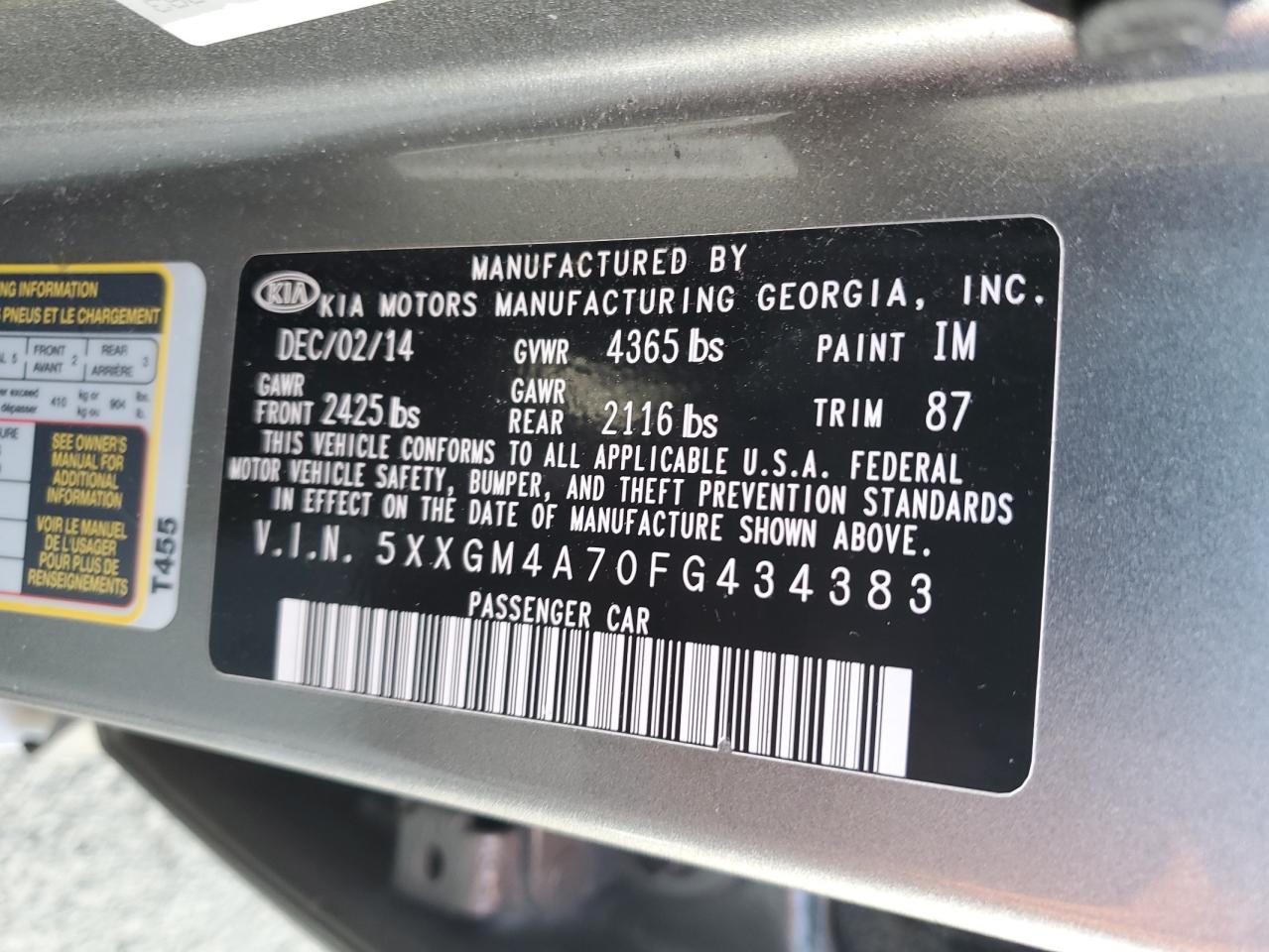 2015 Kia Optima - Image 13