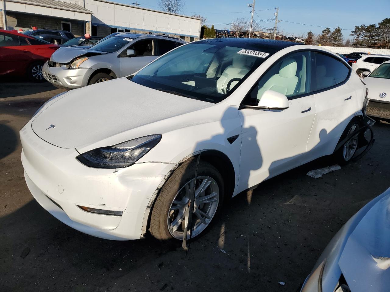 VIN 5YJYGAEE4MF238191 2021 TESLA MODEL Y no.1