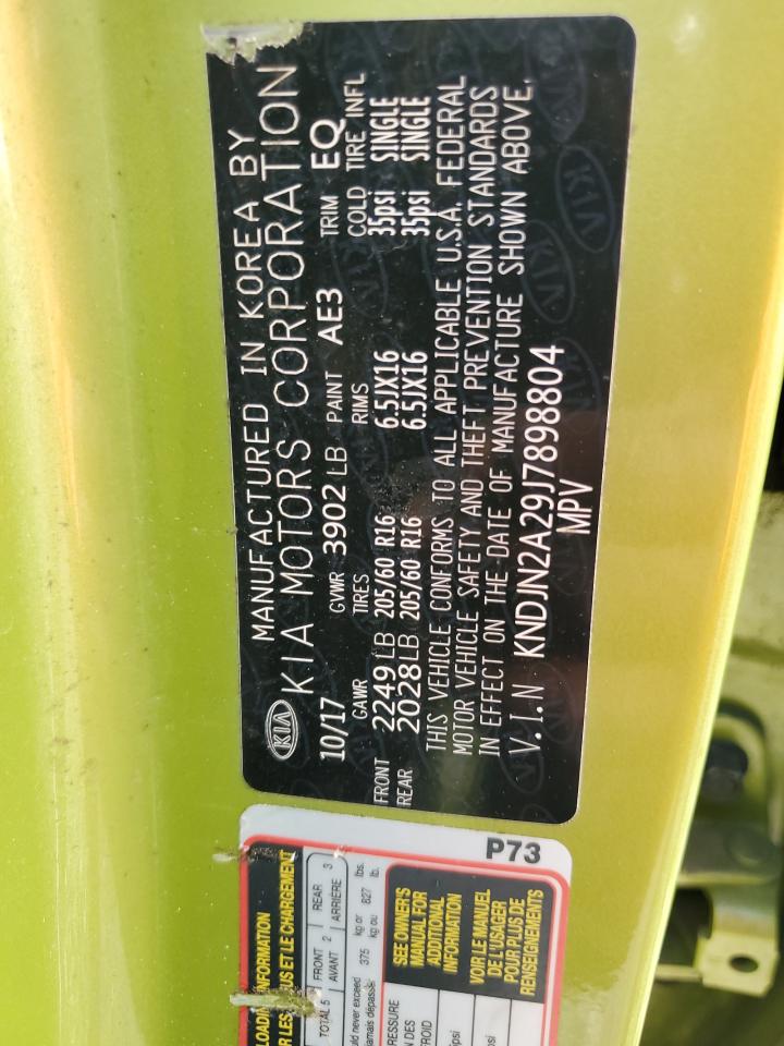 2018 Kia Soul VIN: KNDJN2A29J7898804 Lot: 86844264