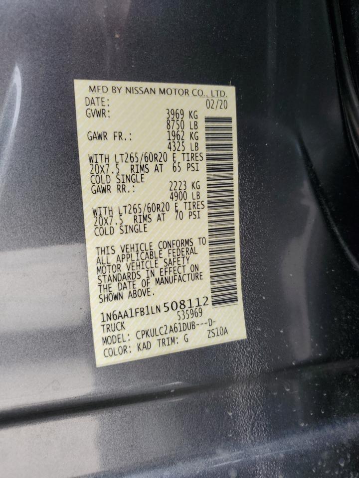 2020 Nissan Titan Xd Sv VIN: 1N6AA1FB1LN508112 Lot: 84524154