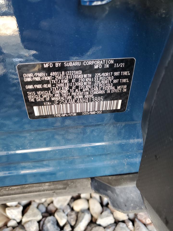2022 Subaru Forester Wilderness VIN: JF2SKAMC4NH413885 Lot: 83375224