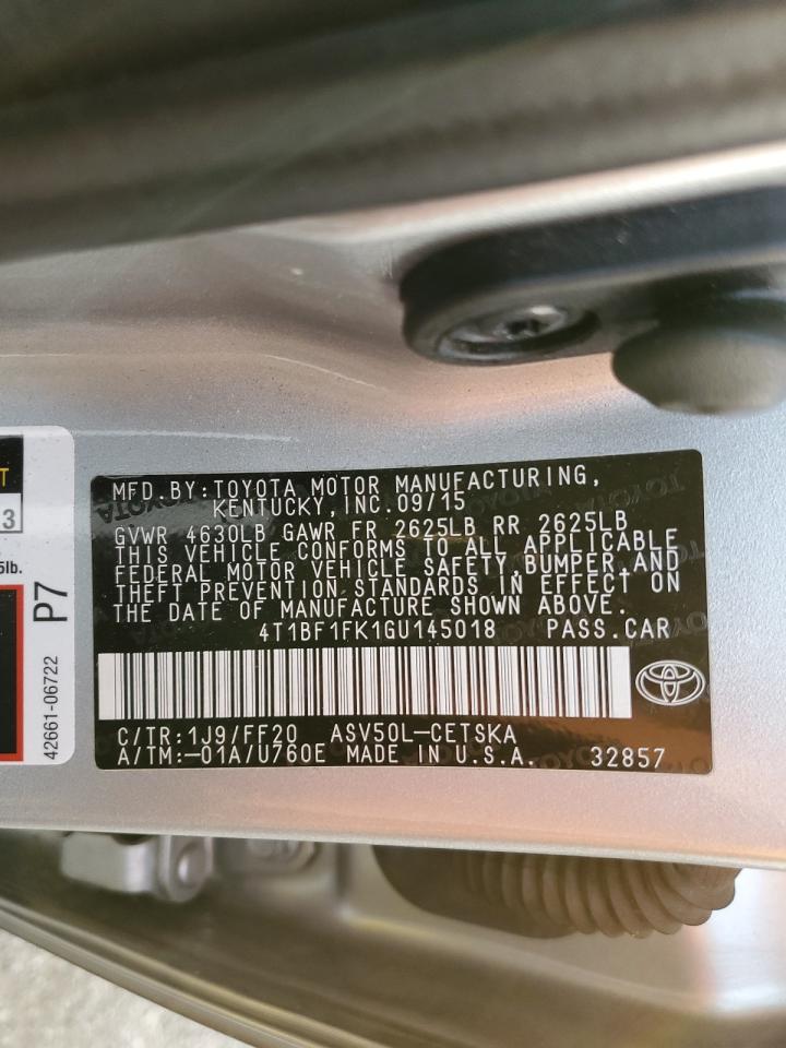 VIN 4T1BF1FK1GU145018 2016 TOYOTA CAMRY no.12