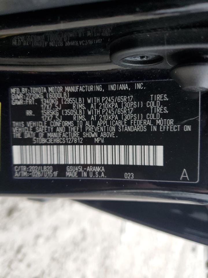 2012 Toyota Highlander Base VIN: 5TDBK3EH2DS246862 Lot: 85065934