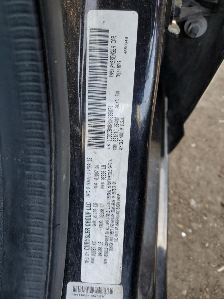 2013 Chrysler 200 Lx VIN: 1C3CCBAB2DN686071 Lot: 85161354