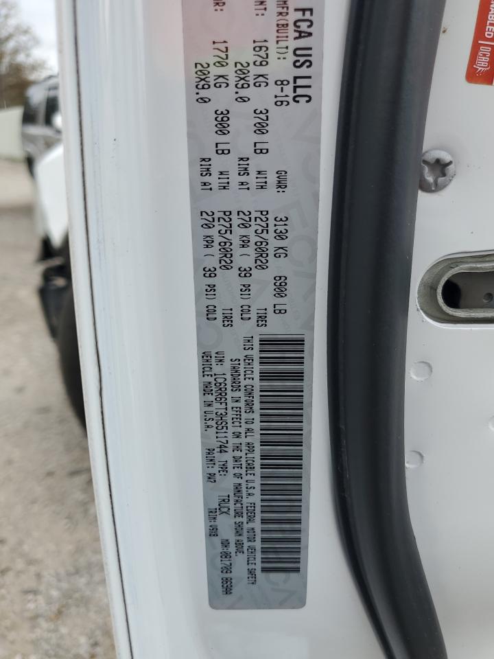 2017 Ram 1500 St VIN: 1C6RR6FT3HS511744 Lot: 84763934