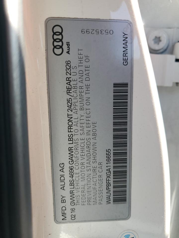 VIN WAUVPBFFXGA116655 2016 AUDI A3 no.13