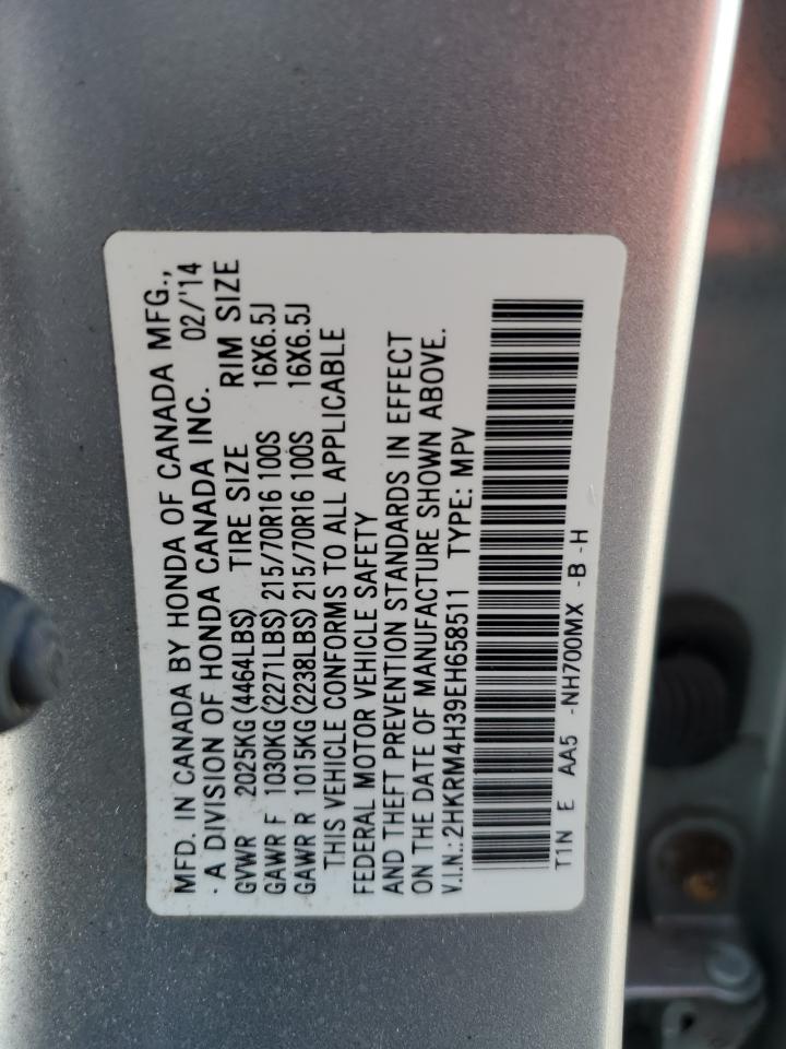 VIN 2HKRM4H39EH658511 2014 HONDA CRV no.13