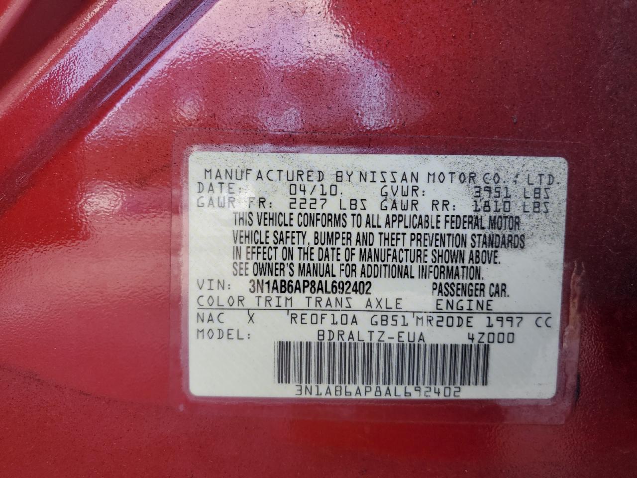2010 Nissan Sentra - Image 13