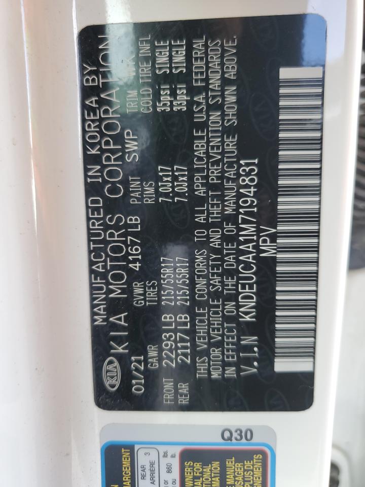 2021 Kia Seltos S VIN: KNDEUCAA1M7194831 Lot: 83979104