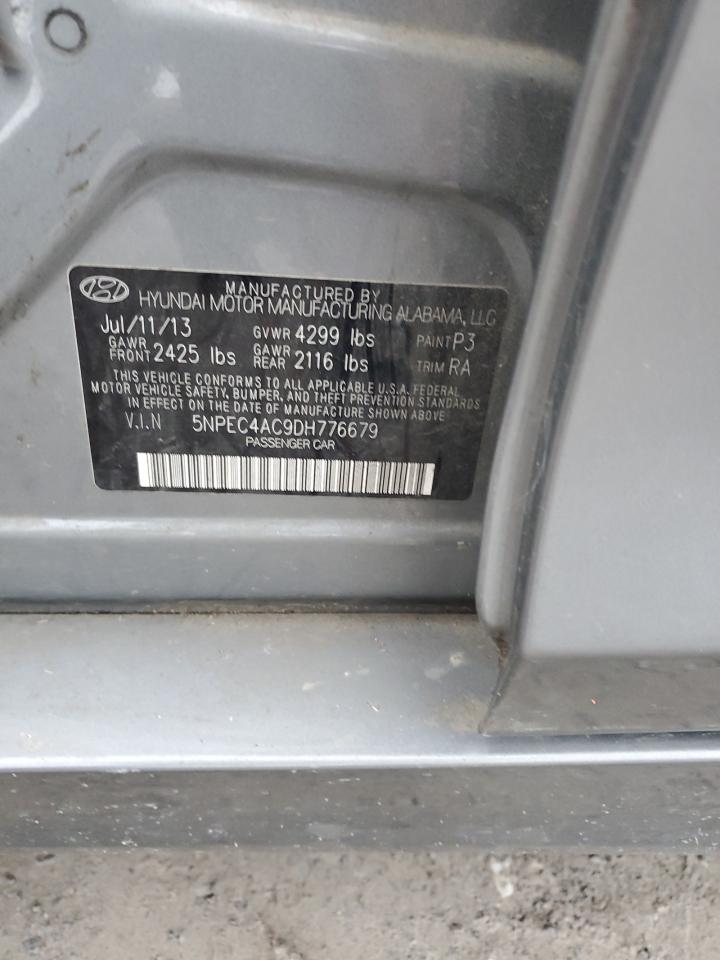 2013 Hyundai Sonata Se VIN: 5NPEC4AC9DH776679 Lot: 85441514