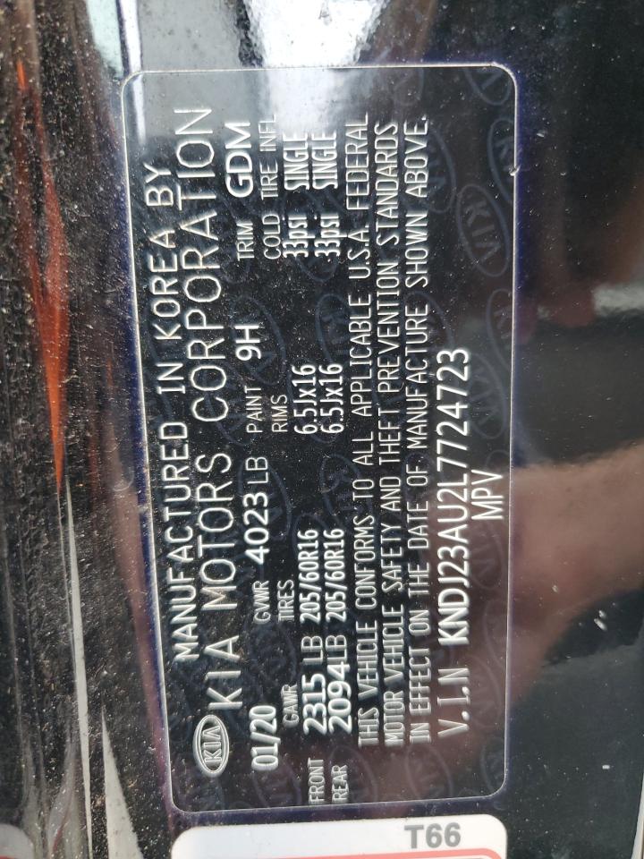 2020 Kia Soul Lx VIN: KNDJ23AU2L7724723 Lot: 84734034