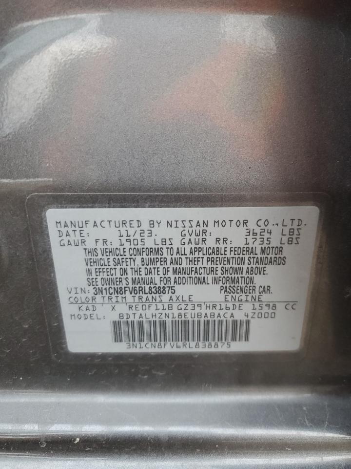 VIN 3N1CN8FV6RL838875 2024 NISSAN VERSA no.12