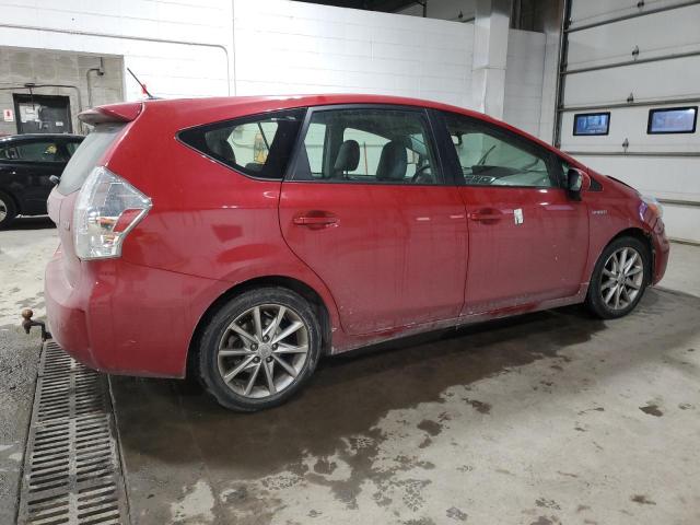  TOYOTA PRIUS 2014 Czerwony